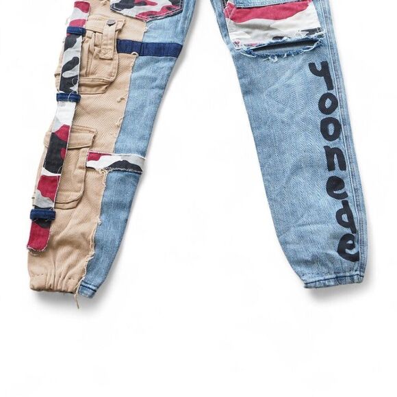 Slaskust from S.T Team 2019-2020 Deconstructed Patchwork Streetwear Pants Men 30 - Picture 5 of 10